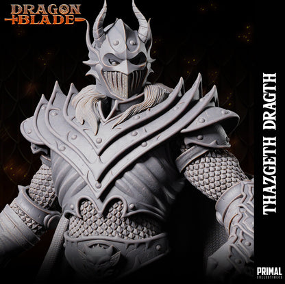 Wizard Fighter Thazgeth Dragth | Dragonblade | TTRPG D&D Miniature | Primal Collectibles
