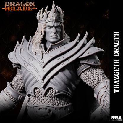 Wizard Fighter Thazgeth Dragth | Dragonblade | TTRPG D&D Miniature | Primal Collectibles