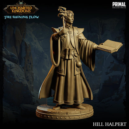 Wizard Hill Halpert | Uncharted Kingdoms | TTRPG D&D Miniature | Primal Collectibles