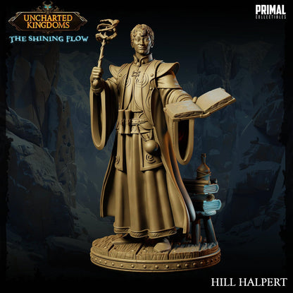 Wizard Hill Halpert | Uncharted Kingdoms | TTRPG D&D Miniature | Primal Collectibles
