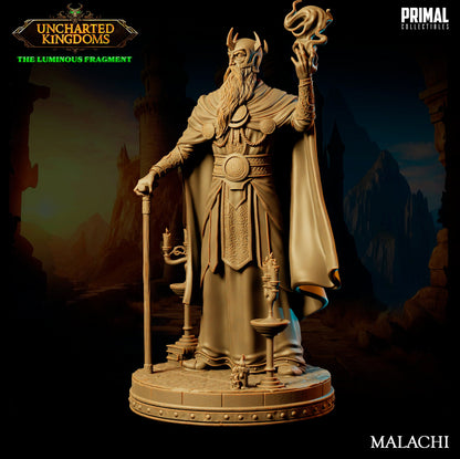 Wizard Malachi | Uncharted Kingdoms | TTRPG D&D Miniature | Primal Collectibles