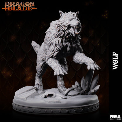 Wolf Snowdasher | Dragonblade | TTRPG D&D Miniature | Primal Collectibles