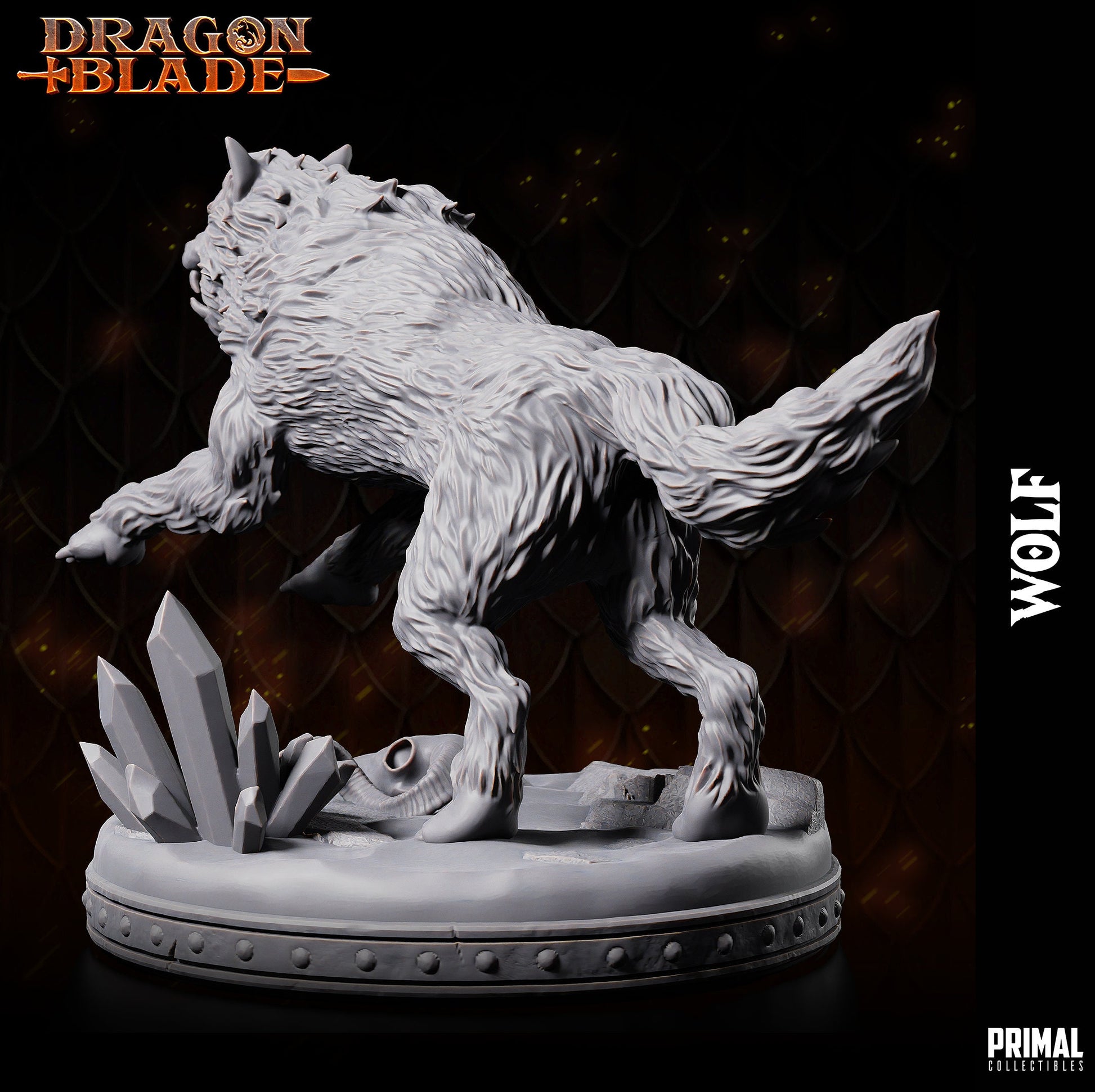 Wolf Snowdasher | Tabletop Scale | TTRPG D&D Miniature | Primal Collectibles