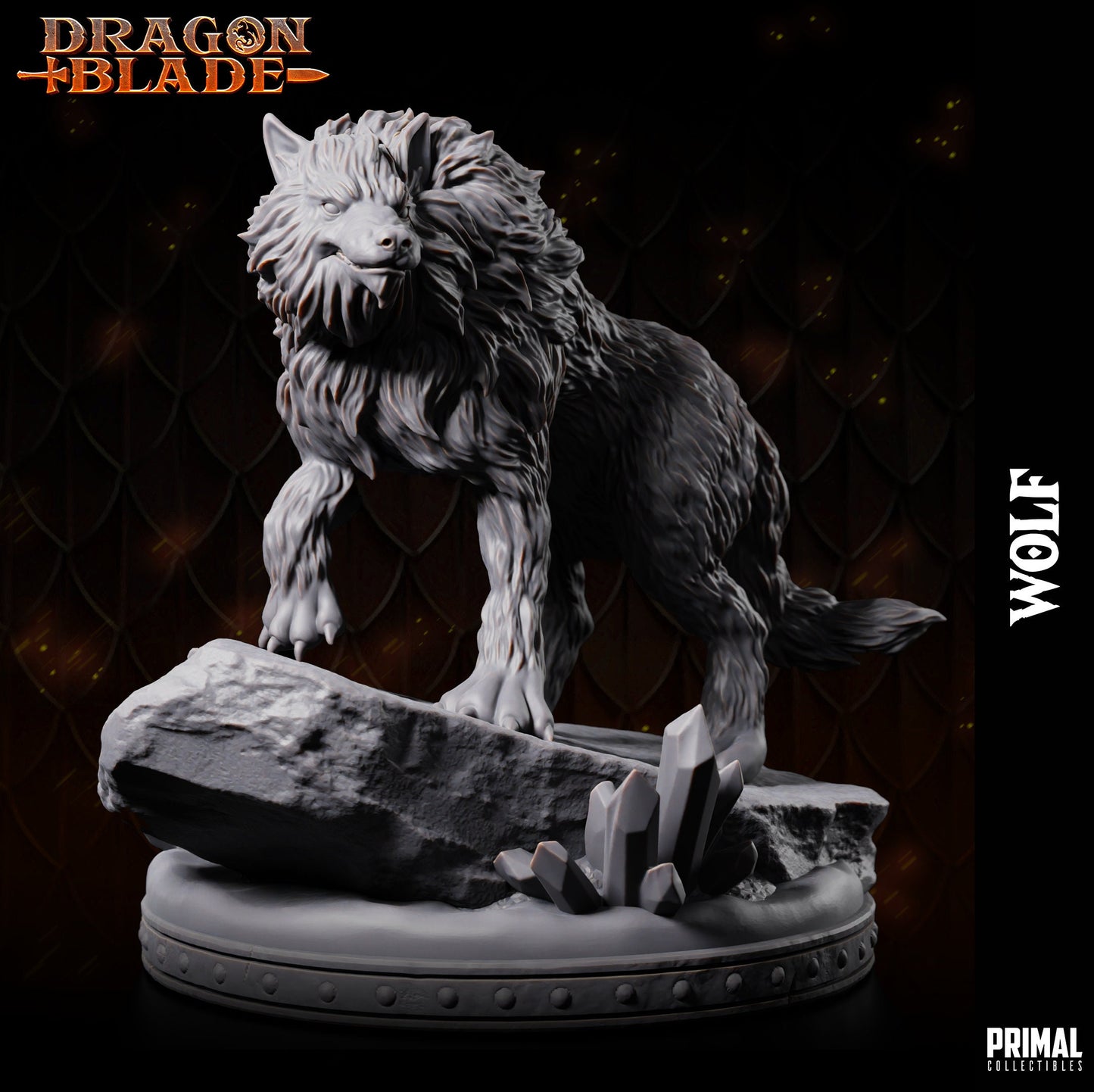 Wolf Snowdasher | Tabletop Scale | TTRPG D&D Miniature | Primal Collectibles