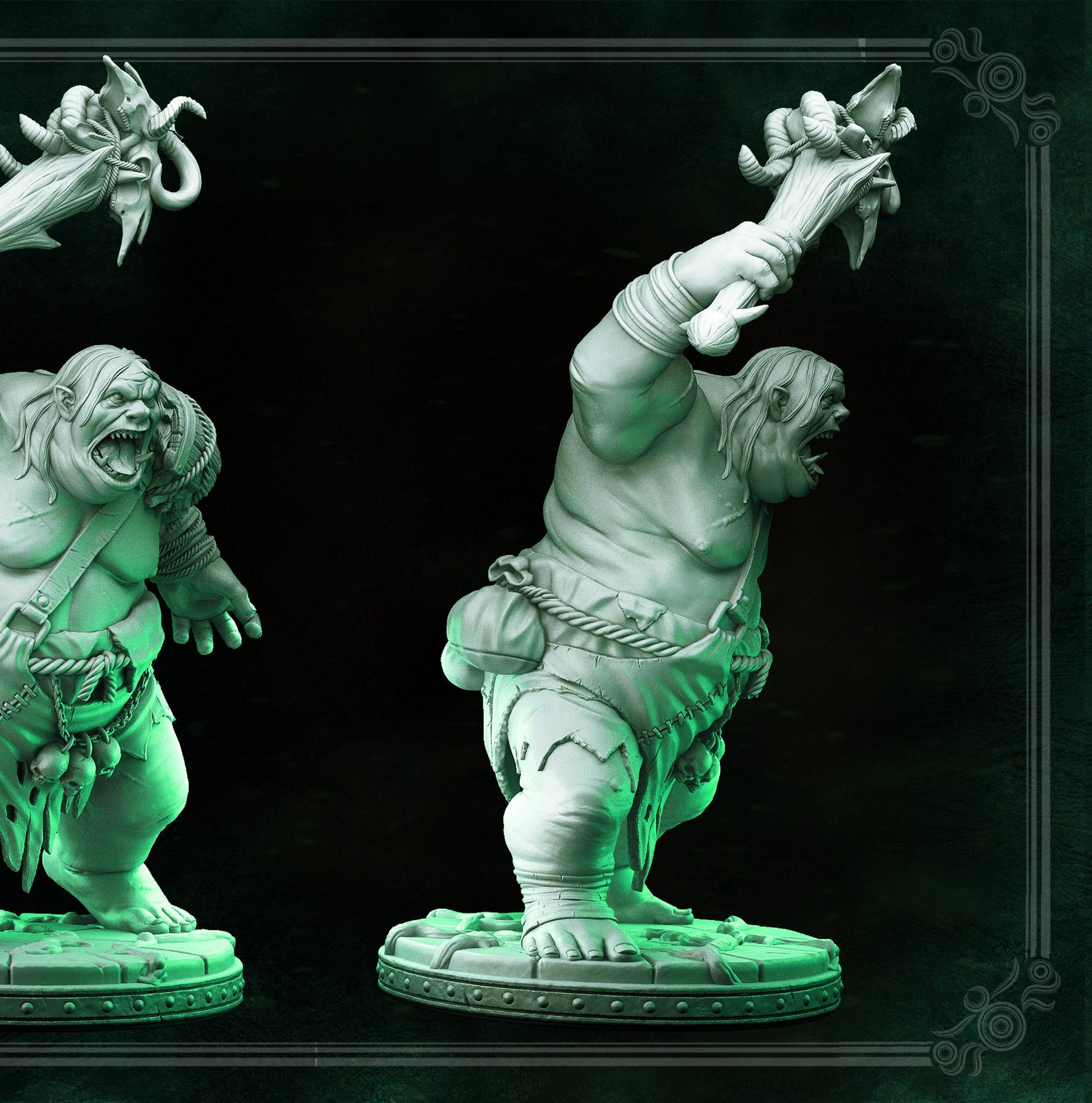 Kerag Ogre | Tabletop Scale | TTRPG D&D Miniature | Primal Collectibles