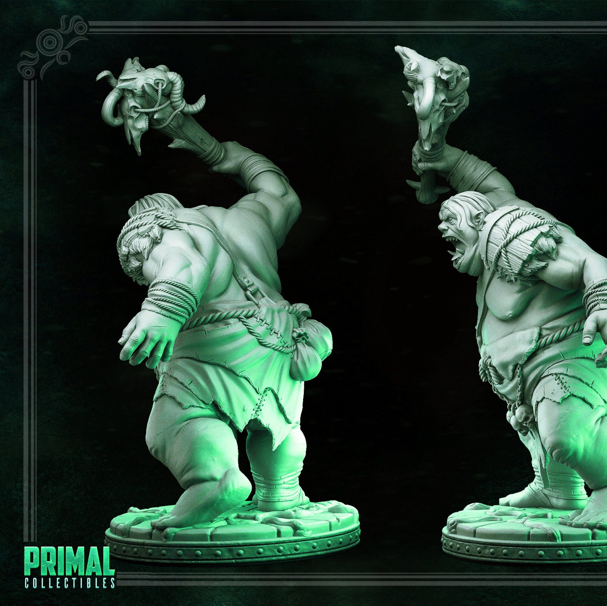Kerag Ogre | Tabletop Scale | TTRPG D&D Miniature | Primal Collectibles