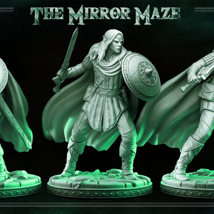 Athos Elf Hero | The Mirror Maze | TTRPG D&D Miniature | Primal Collectibles