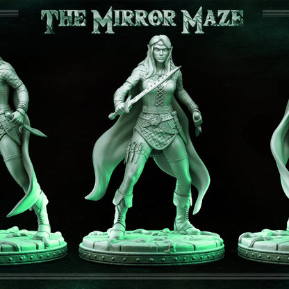 Elf Lauriel | The Mirror Maze | TTRPG D&D Miniature | Primal Collectibles