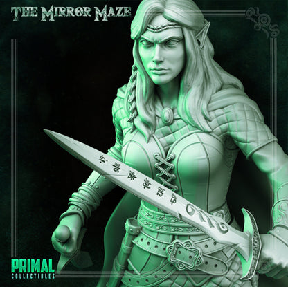 Elf Lauriel | The Mirror Maze | TTRPG D&D Miniature | Primal Collectibles