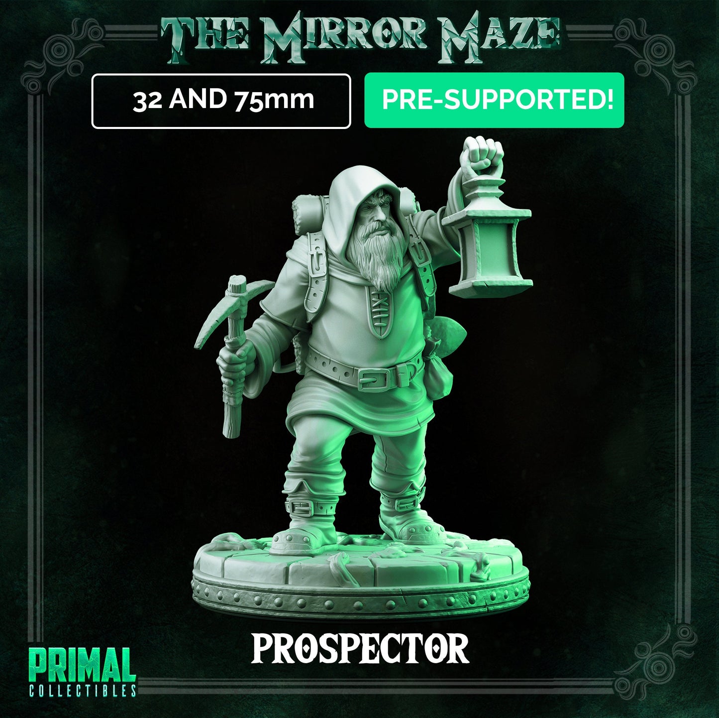 Prospector | Tabletop Scale | TTRPG D&D Miniature | Primal Collectibles