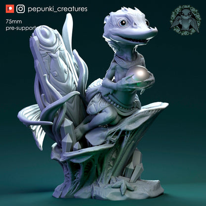 Sea Creature | 75mm Display Model | Pepunki Creatures | Unpainted Resin 8k