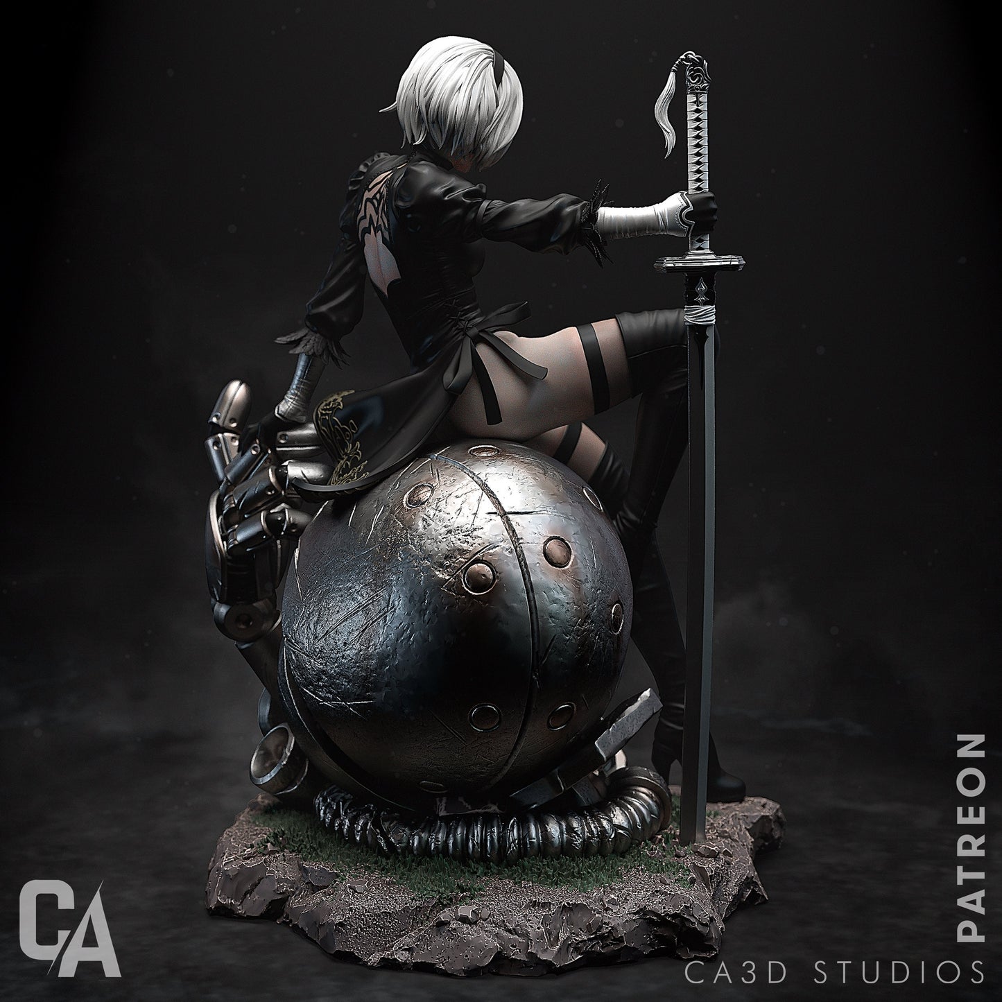1:12 Warrior Android | Resin Garage Kit Sculpture Anime Video Game Fan Art Statue | CA 3D Studios