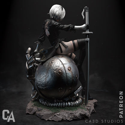 1:12 Warrior Android | Resin Garage Kit Sculpture Anime Video Game Fan Art Statue | CA 3D Studios
