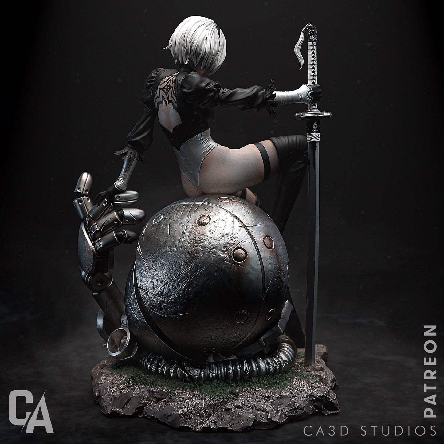 1:12 Warrior Android | Resin Garage Kit Sculpture Anime Video Game Fan Art Statue | CA 3D Studios