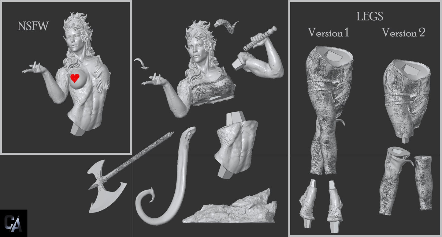 1:12 Spicy Barbarian | Resin Garage Kit Sculpture Anime Video Game Fan Art Statue | CA 3D Studios