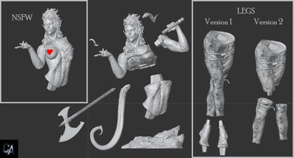 1:12 Spicy Barbarian | Resin Garage Kit Sculpture Anime Video Game Fan Art Statue | CA 3D Studios