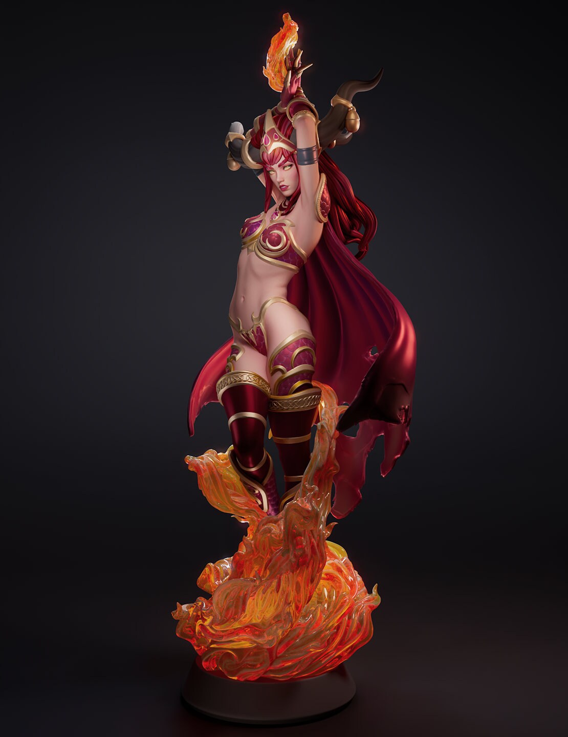 Life-Binder Dragon Queen | Resin Garage Kit Sculpture Anime Video Game Fan Art Statue | CA 3D Studios