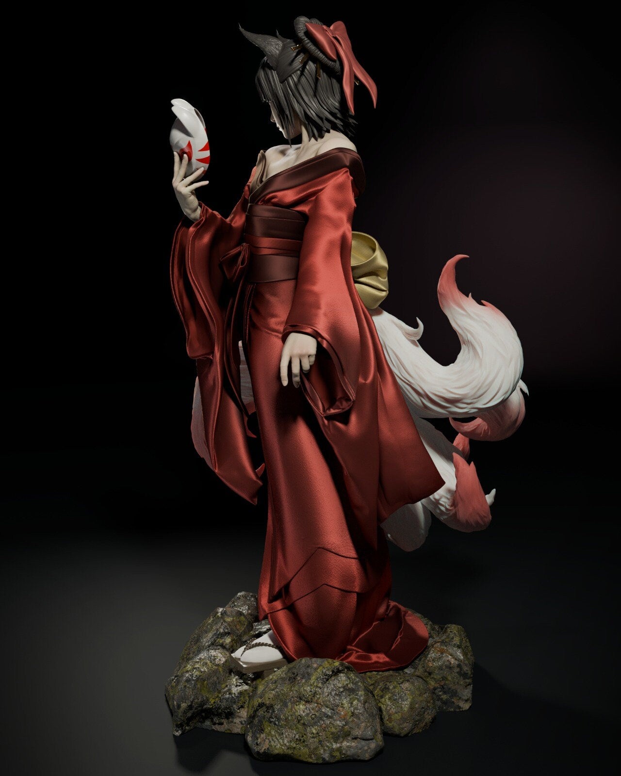 Ancient Sun Goddess, Amaterasu Ōmikami | Resin Garage Kit Sculpture Anime Video Game Fan Art Statue | CA 3D Studios