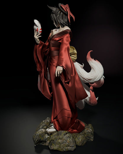 Ancient Sun Goddess, Amaterasu Ōmikami | Resin Garage Kit Sculpture Anime Video Game Fan Art Statue | CA 3D Studios