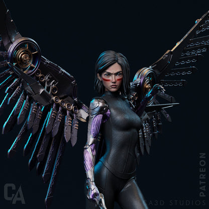 1:12 Winged Cyborg | Resin Garage Kit Sculpture Anime Video Game Fan Art Statue | CA 3D Studios