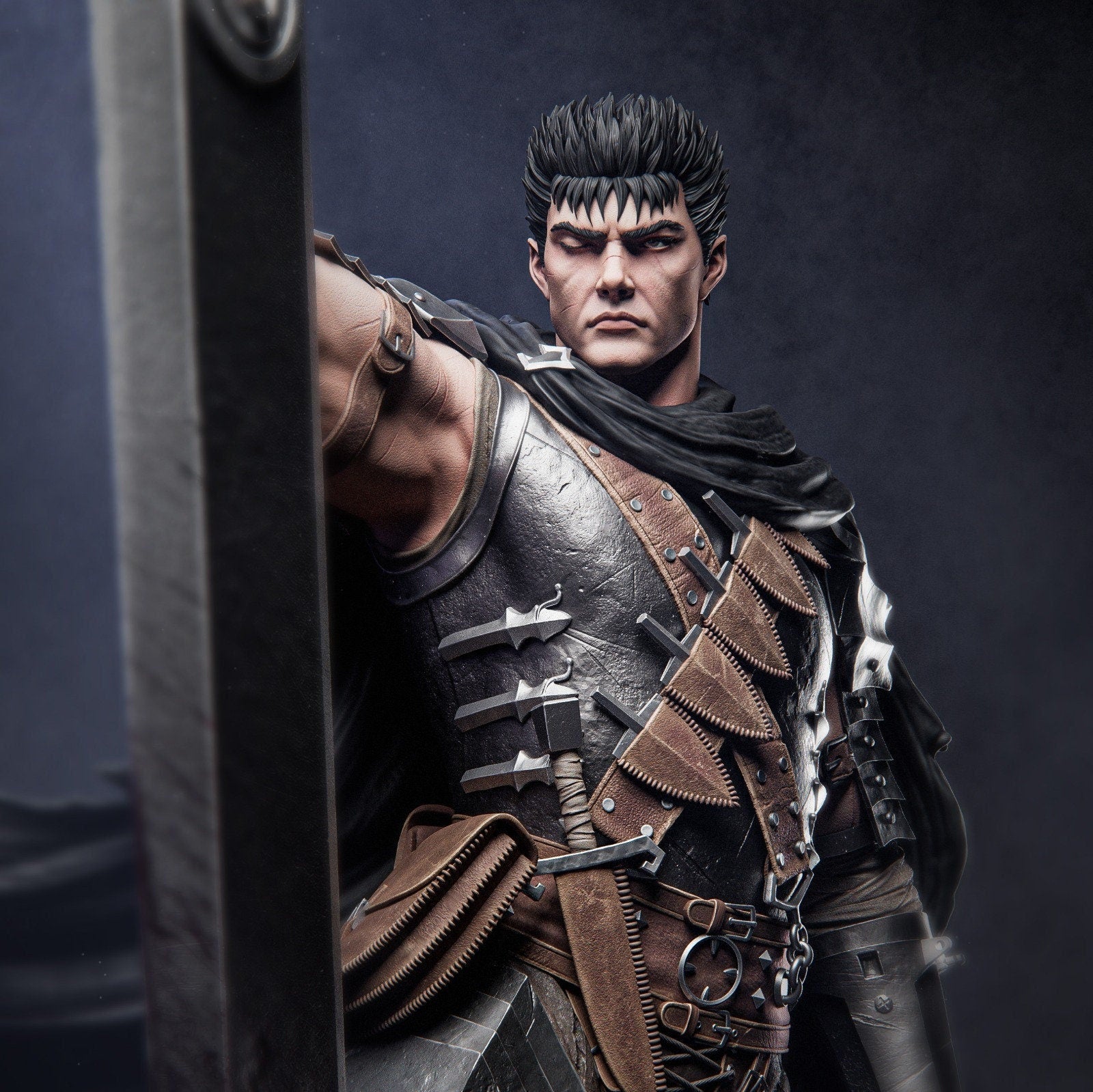1:12 Black Swordsman | Resin Garage Kit Sculpture Anime Manga Fan Art Statue | CA 3D Studios