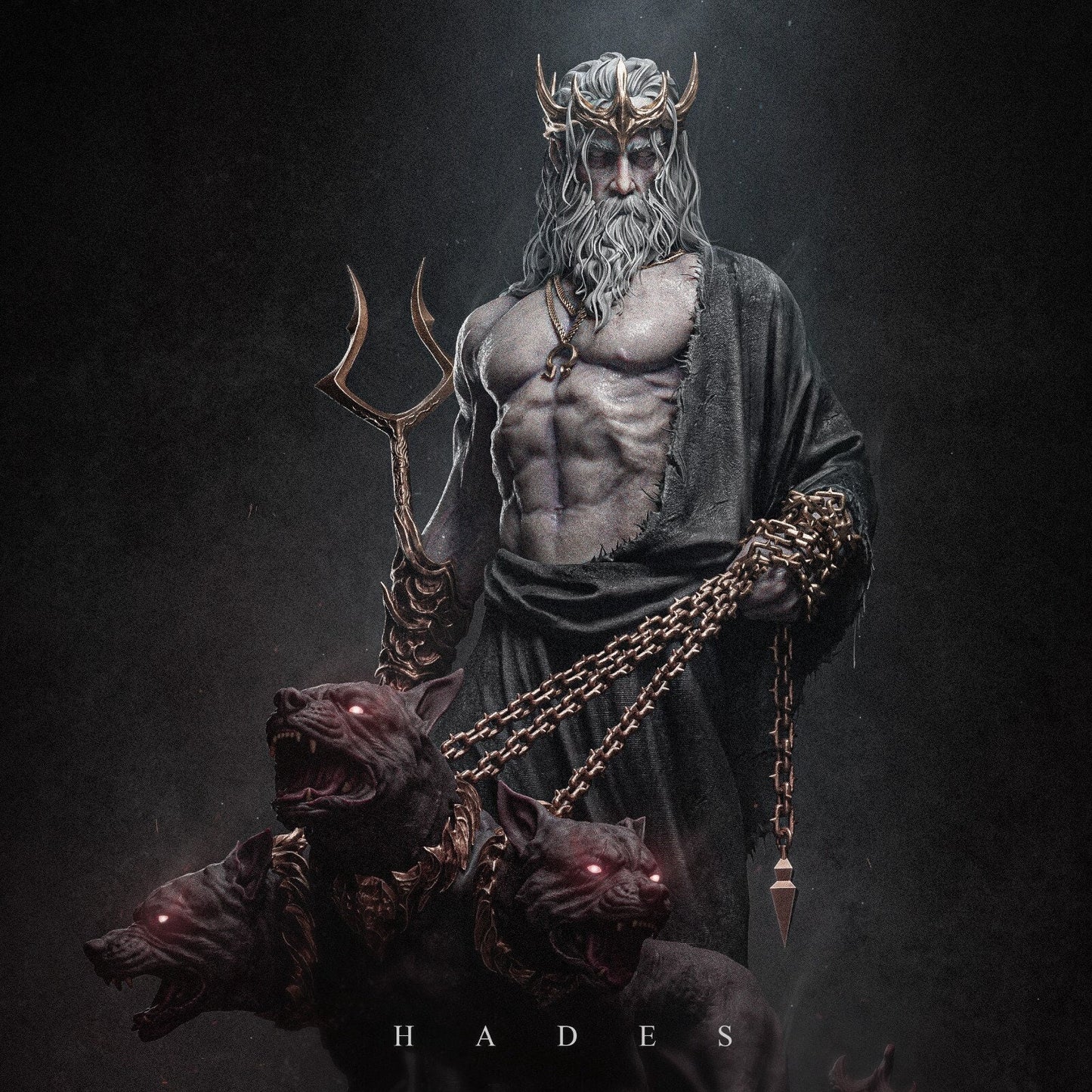 Greek God of the Underworld, Hades | Resin Garage Kit Sculpture Anime Video Game Fan Art Statue | CA 3D Studios