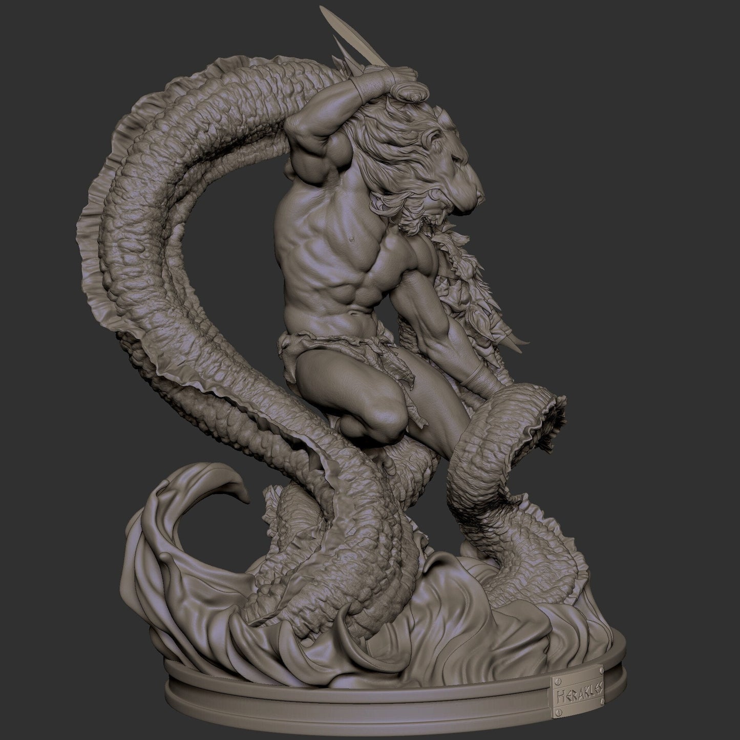 Greek Demi-God, Heracles, Hercules | Resin Garage Kit Sculpture Anime Video Game Fan Art Statue | CA 3D Studios