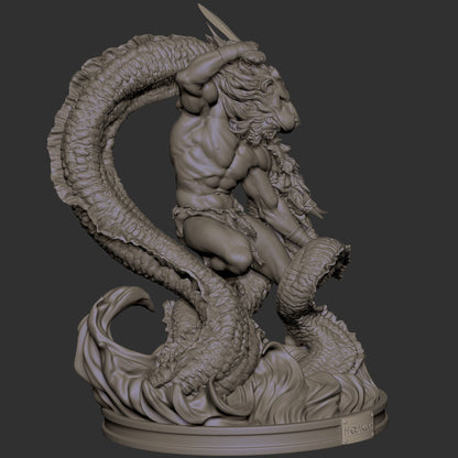 Greek Demi-God, Heracles, Hercules | Resin Garage Kit Sculpture Anime Video Game Fan Art Statue | CA 3D Studios