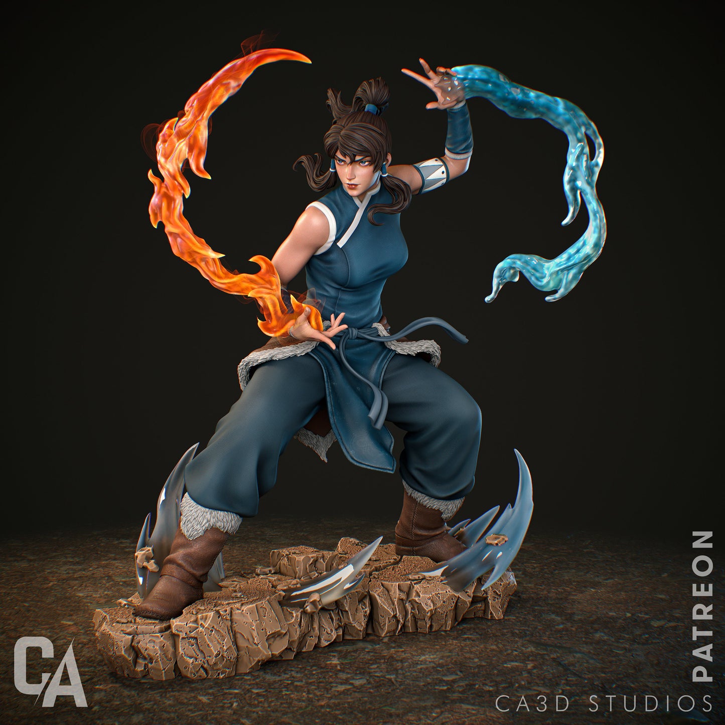 1:12 Water Tribe Avatar | Resin Garage Kit Sculpture Anime Video Game Fan Art Statue | CA 3D Studios