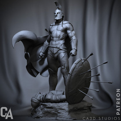 1:12 Spartan King | Resin Garage Kit Sculpture Anime Video Game Fan Art Statue | CA 3D Studios