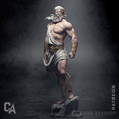 Greek God of the Sky, Zeus | Resin Garage Kit Sculpture Anime Video Game Fan Art Statue | CA 3D Studios