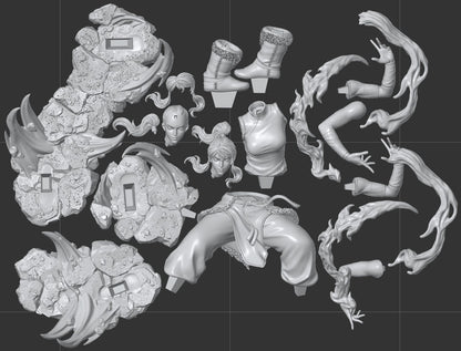 1:12 Water Tribe Avatar | Resin Garage Kit Sculpture Anime Video Game Fan Art Statue | CA 3D Studios