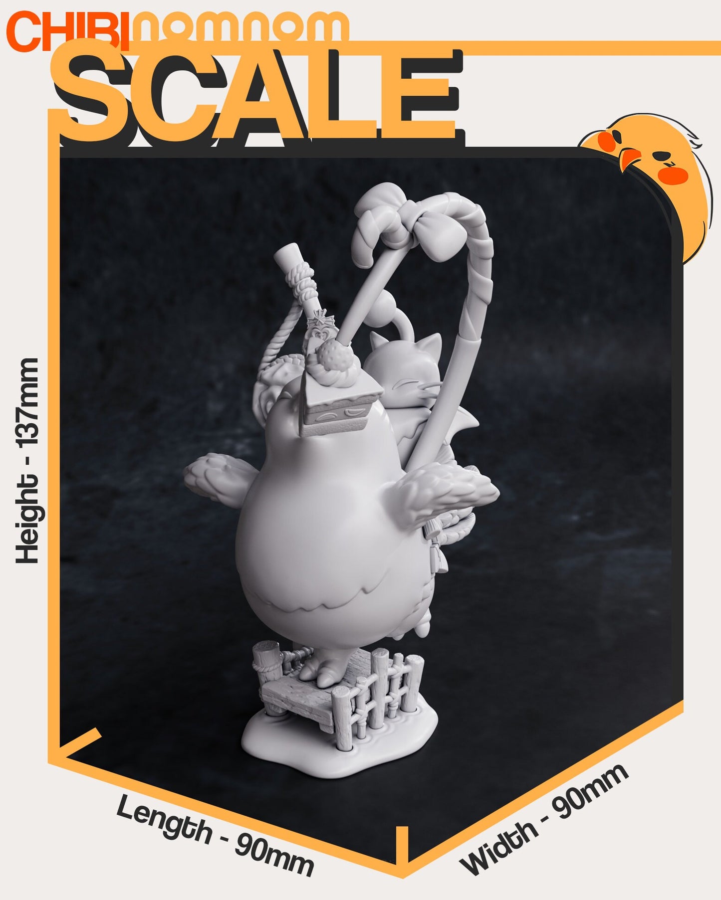 Chibi Fat Chocobo | Resin Garage Kit Figure Game Fan Art | Nomnom Figures