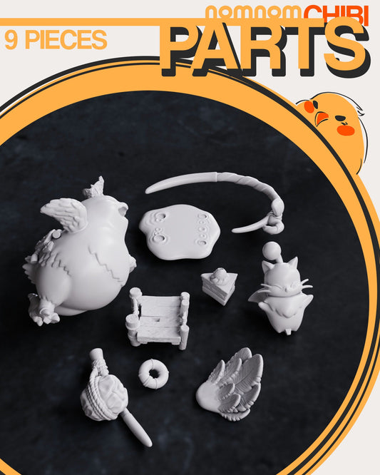 Chibi Fat Chocobo | Resin Garage Kit Figure Game Fan Art | Nomnom Figures