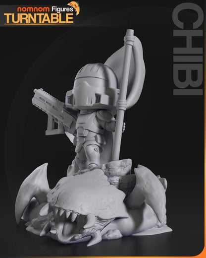 Cute Liberty Soldier | Resin Garage Kit Figure Game Fan Art | Nomnom Figures
