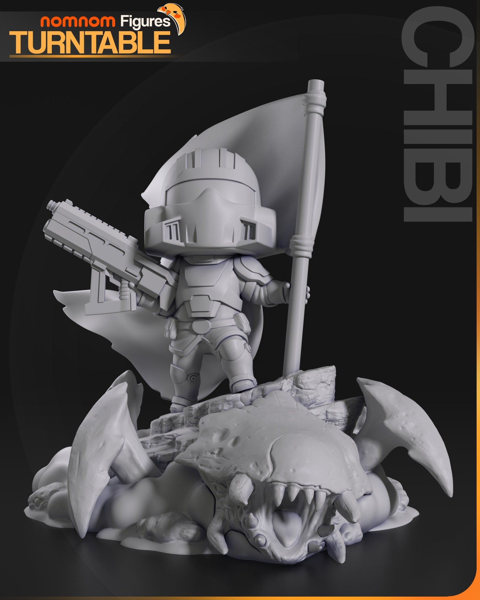 Cute Liberty Soldier | Resin Garage Kit Figure Game Fan Art | Nomnom Figures
