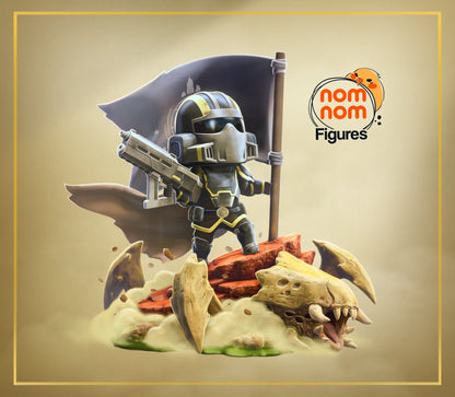 Cute Liberty Soldier | Resin Garage Kit Figure Game Fan Art | Nomnom Figures