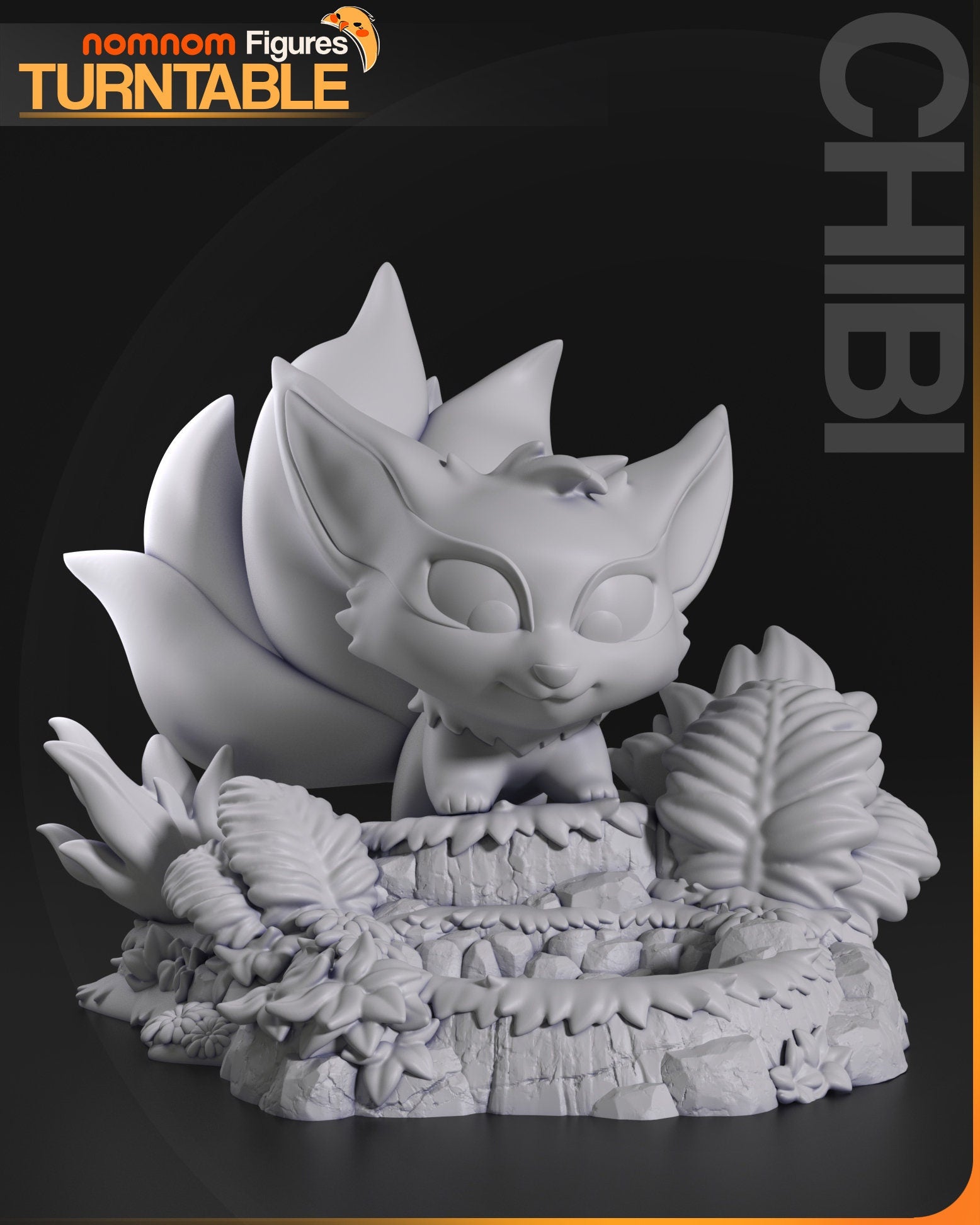 Chibi Fox Demon | Resin Garage Kit Figure Anime Manga Fan Art | Nomnom Figures