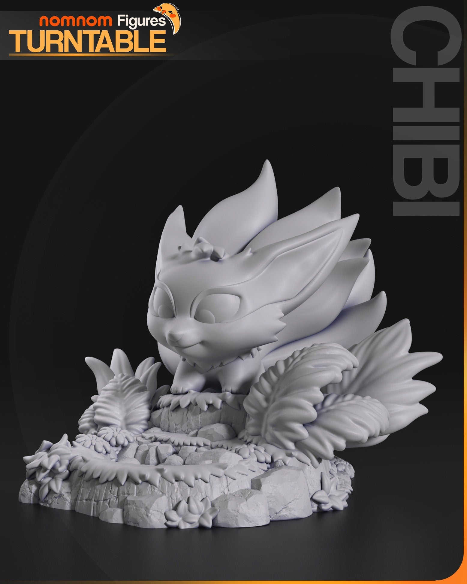 Chibi Fox Demon | Resin Garage Kit Figure Anime Manga Fan Art | Nomnom Figures