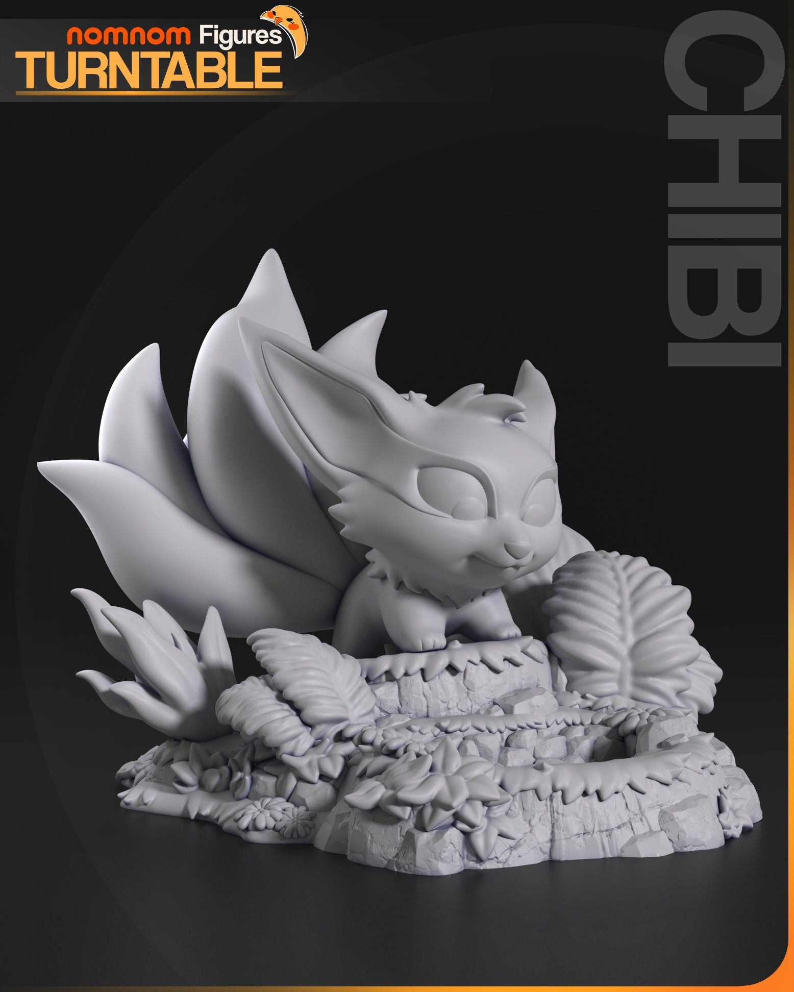 Chibi Fox Demon | Resin Garage Kit Figure Anime Manga Fan Art | Nomnom Figures