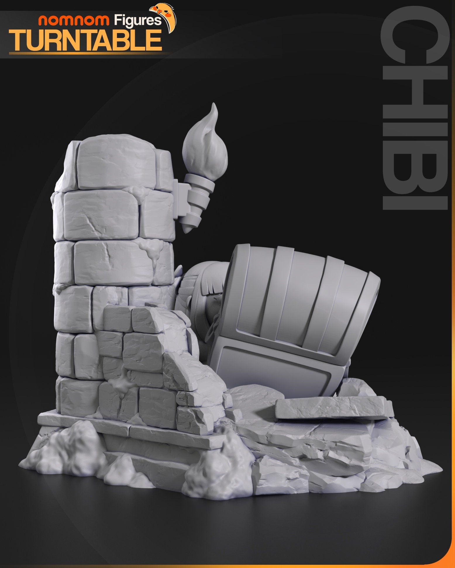 Chibi Mimic Fight | Resin Garage Kit Figure Anime Fan Art | Nomnom Figures