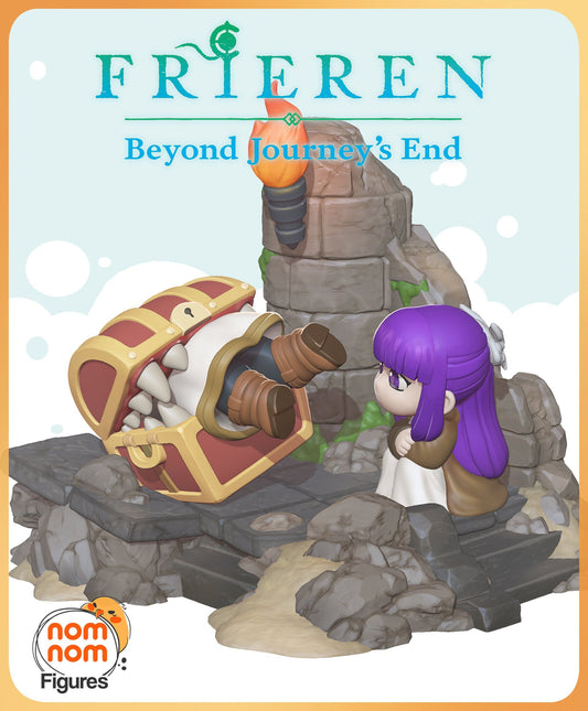 Chibi Mimic Fight | Resin Garage Kit Figure Anime Fan Art | Nomnom Figures