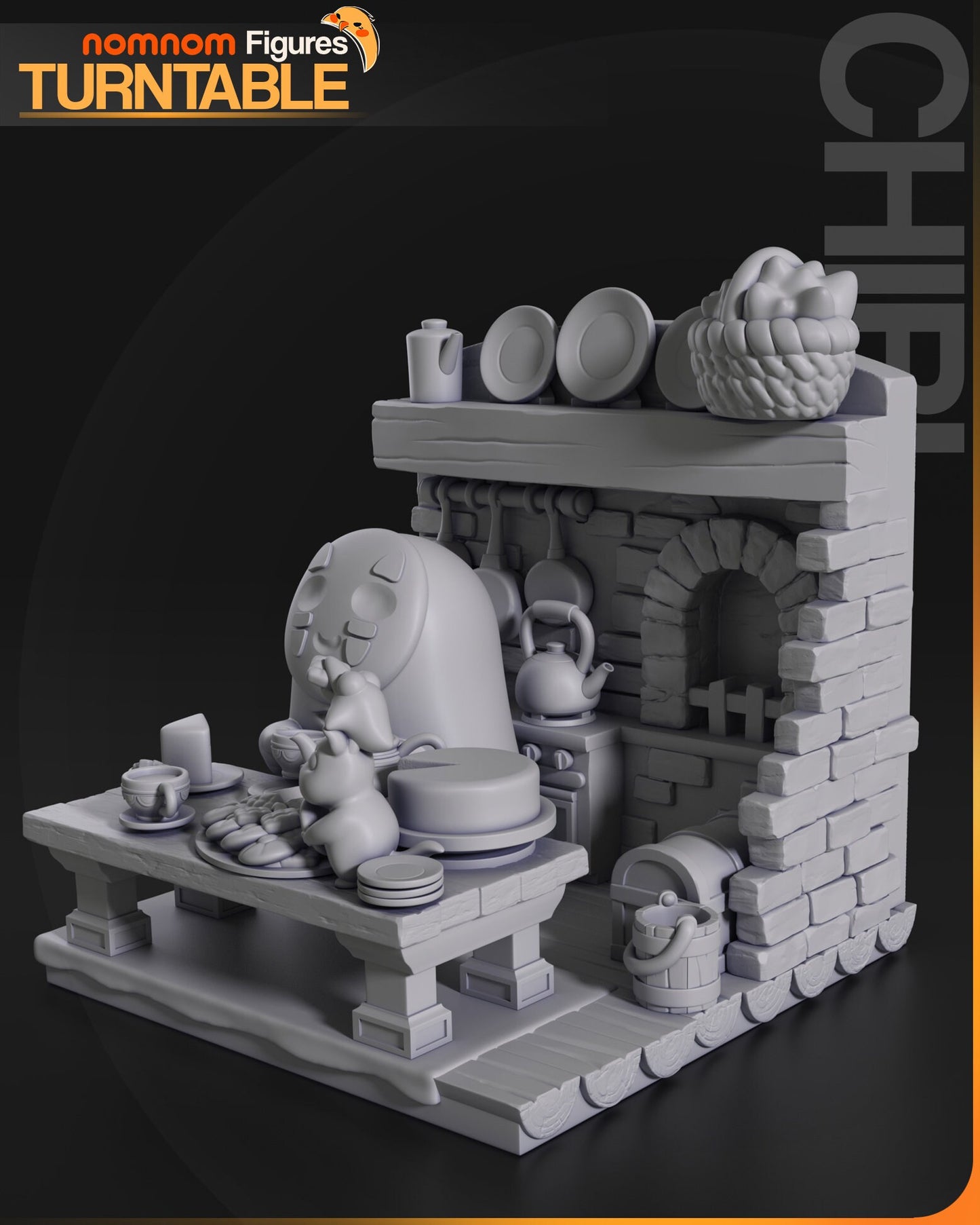 Chibi No Face | Resin Garage Kit Figure Anime Fan Art | Nomnom Figures