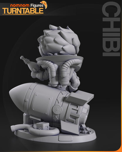 Chibi Nuclear Cola Girl | Resin Garage Kit Figure Game Fan Art | Nomnom Figures