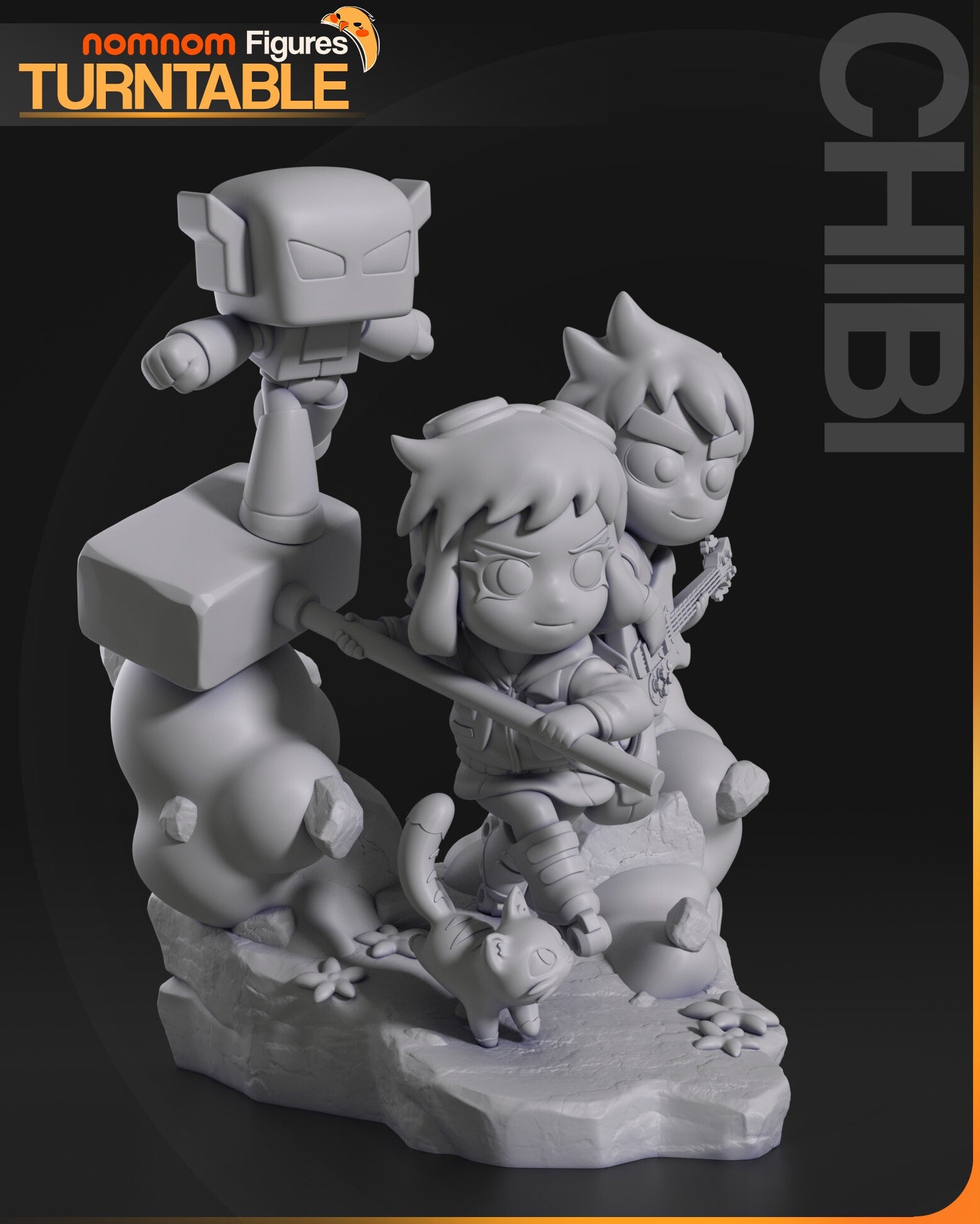 Chibi Love Story | Resin Garage Kit Figure Comic Fan Art | Nomnom Figures