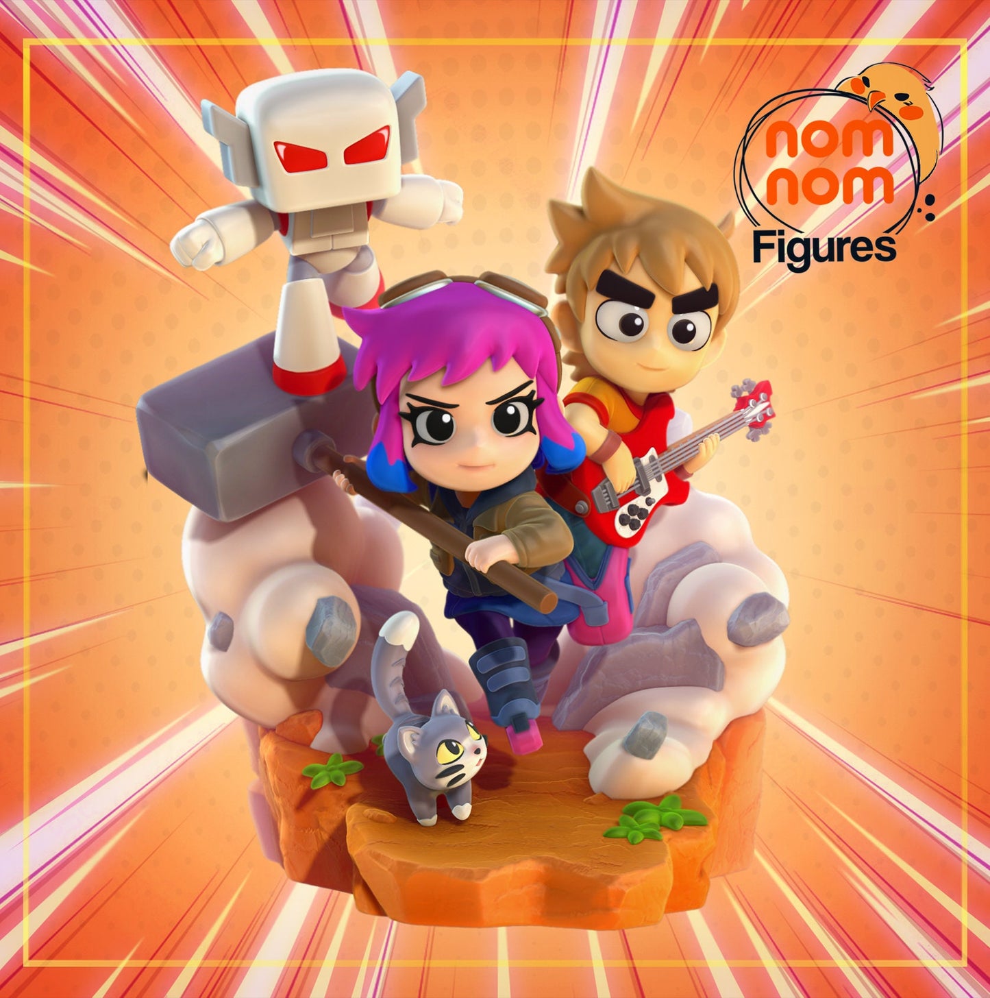 Chibi Love Story | Resin Garage Kit Figure Comic Fan Art | Nomnom Figures