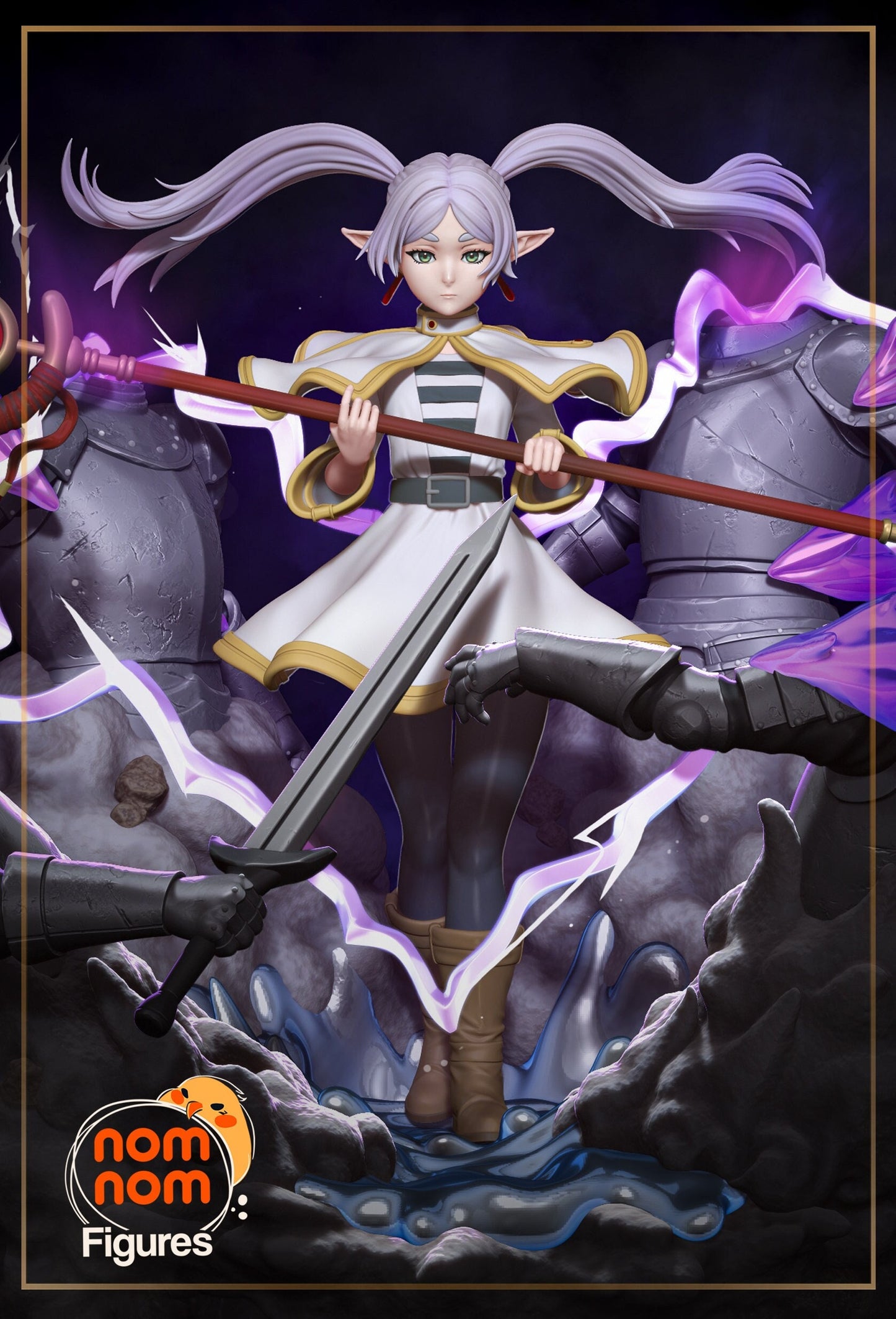 Elf Mage | Resin Garage Kit Figure Anime Fan Art | Nomnom Figures