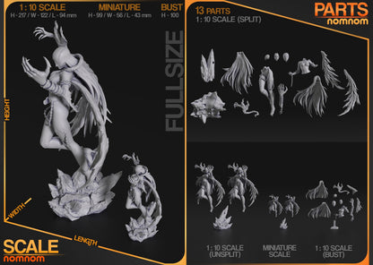 Fallen Angel Digital Monster | Resin Garage Kit Figure Game Fan Art | Nomnom Figures