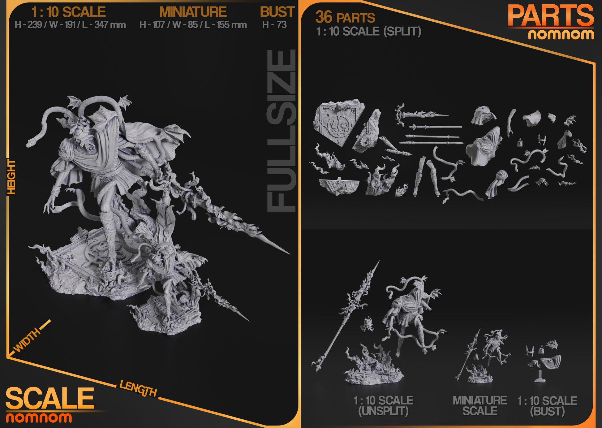 Demigod Impaler | Resin Garage Kit Figure Game Fan Art | Nomnom Figures