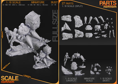 Section 9 Cyberhero | Resin Garage Kit Figure Anime Fan Art | Nomnom Figures